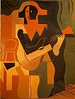 Harlequin with Guitar by Juan Gris